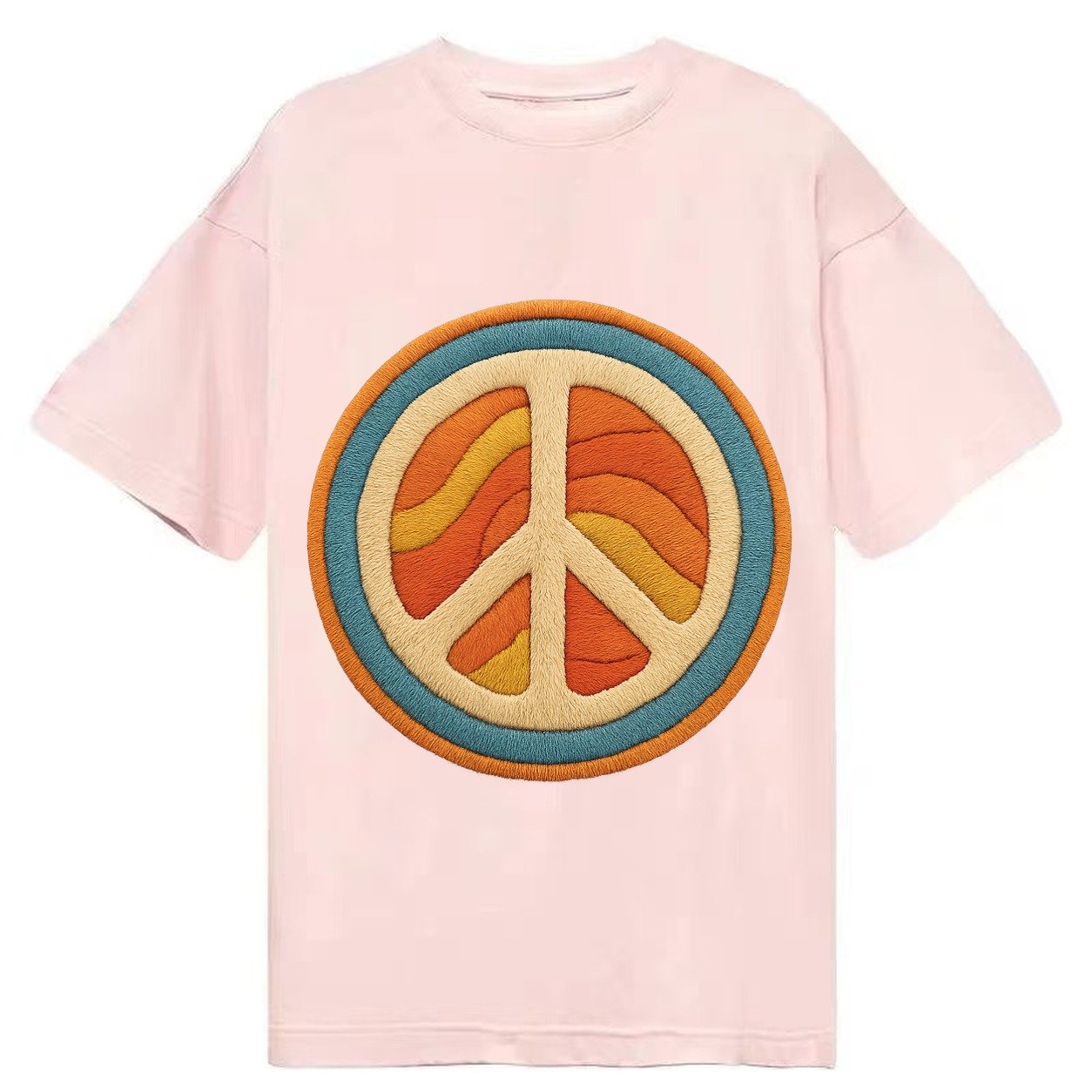 Retro Peace Harmony Classic T-shirt – Pink
