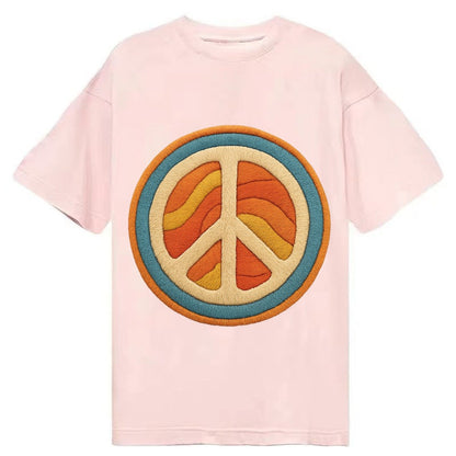 Retro Peace Harmony Classic T-shirt – Pink