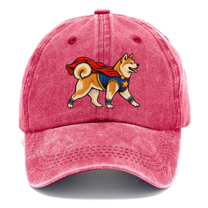 One Akita In Halloween Costume Superhero Costume With A Cape Halloween Dog Parade Classic Cap – Pomegranate Blush