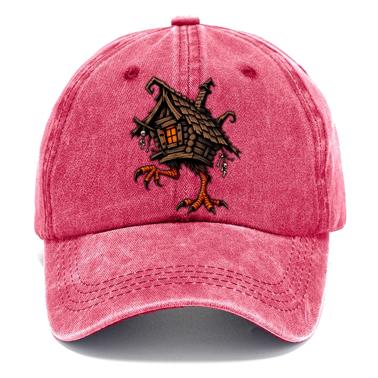 Baba Yaga Hut On Chicken Legs Witch Magic Classic Cap – Pomegranate Blush