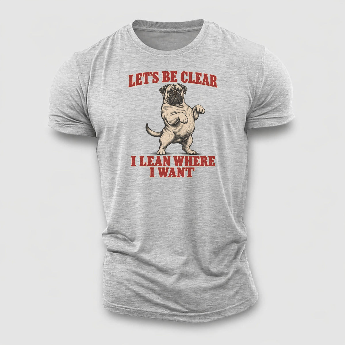 Bullmastiff Dog Declarations Cotton T-Shirt – Sport Grey