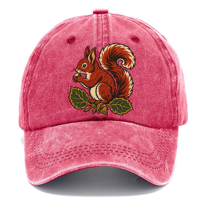 Lake District Red Squirrel And Hazelnuts Uk Culture Heritage Classic Cap – Pomegranate Blush