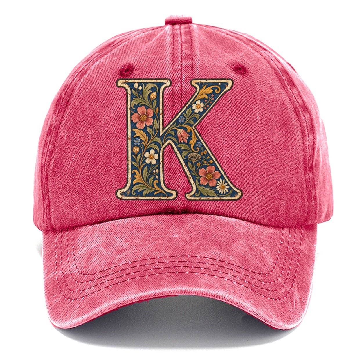 Wildflower K Monogram Classic Cap – Pomegranate Blush