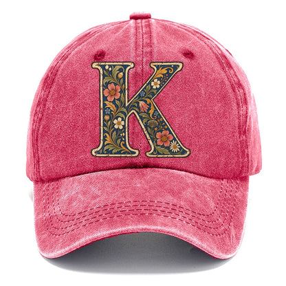 Wildflower K Monogram Classic Cap – Pomegranate Blush