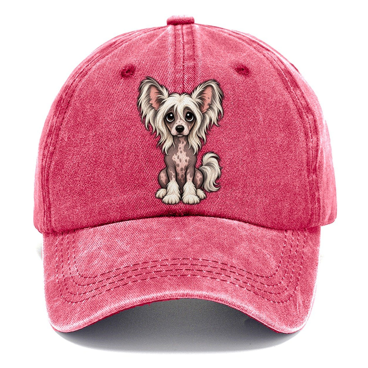 Chinese Crested Sitting Sweetheart Classic Cap – Pomegranate Blush