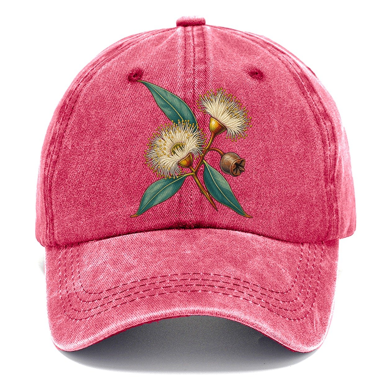 Tasmania Blue Gum Blossom And Capsule Australia Cultural Icons Classic Cap – Pomegranate Blush