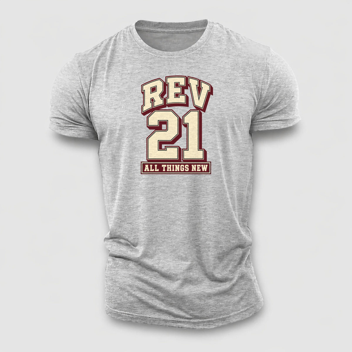 Revelation 21 Varsity Chapel Varsity Cotton T-Shirt – Sport Grey