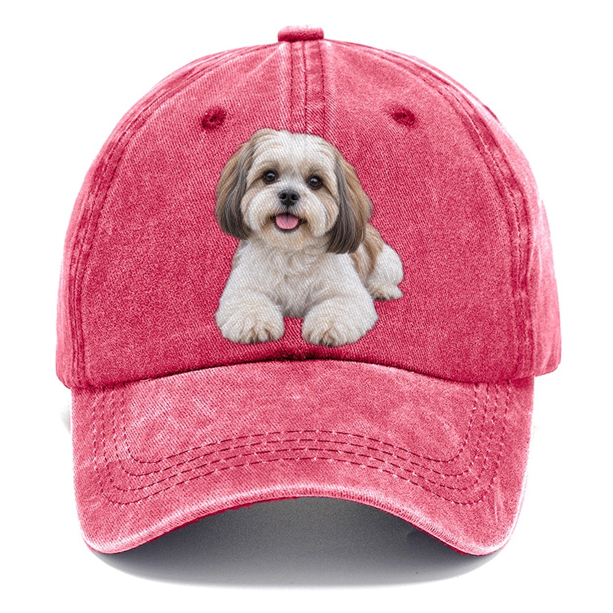 Shih Tzu Lying Down Top Breeds Classic Cap – Pomegranate Blush