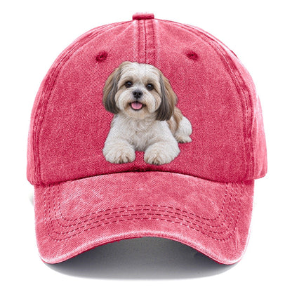 Shih Tzu Lying Down Top Breeds Classic Cap – Pomegranate Blush