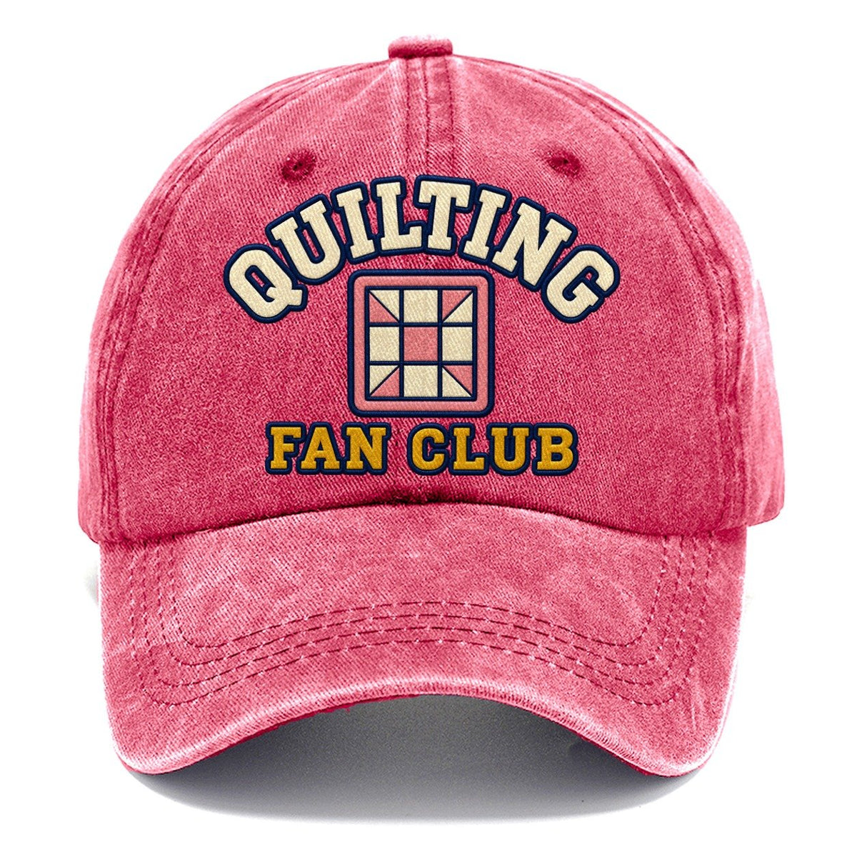 Quilting Fan Club Classic Cap – Pomegranate Blush