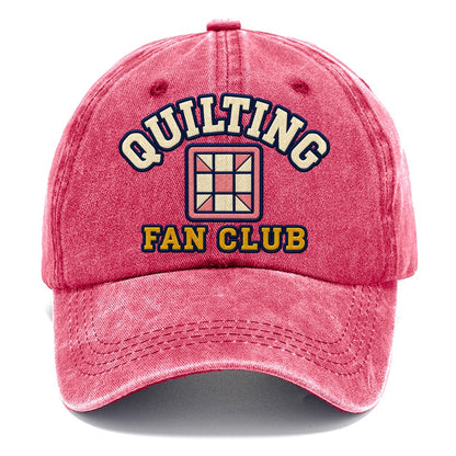 Quilting Fan Club Classic Cap – Pomegranate Blush