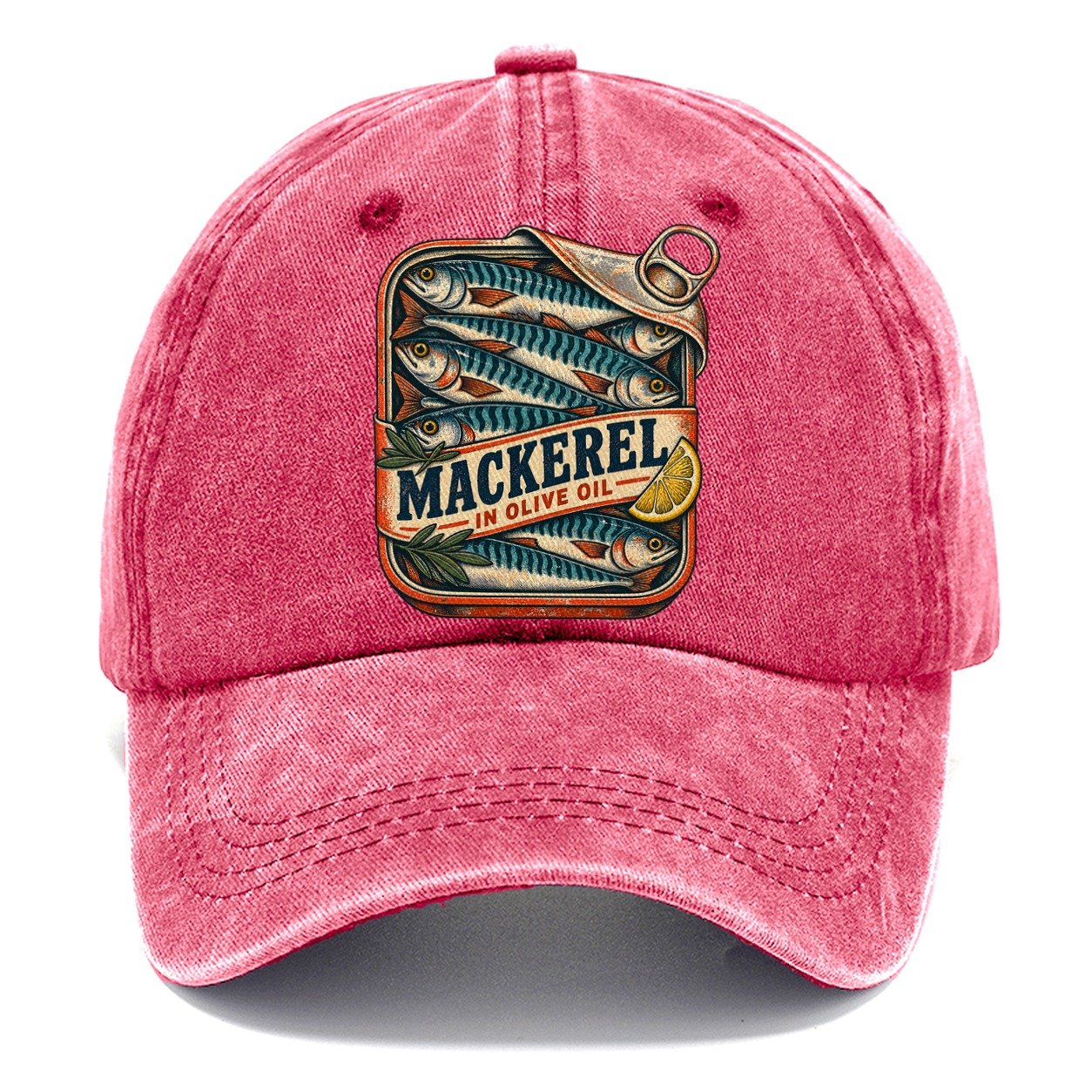 Mackerel Tin Stack Fishing Club Classic Cap – Pomegranate Blush