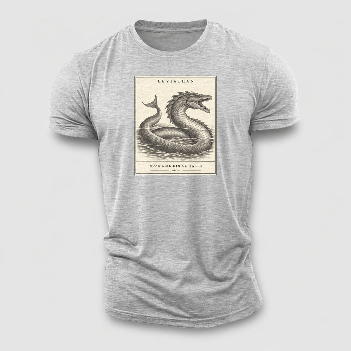 Leviathan Specimen Plate Creature Canticle Cotton T-Shirt – Sport Grey