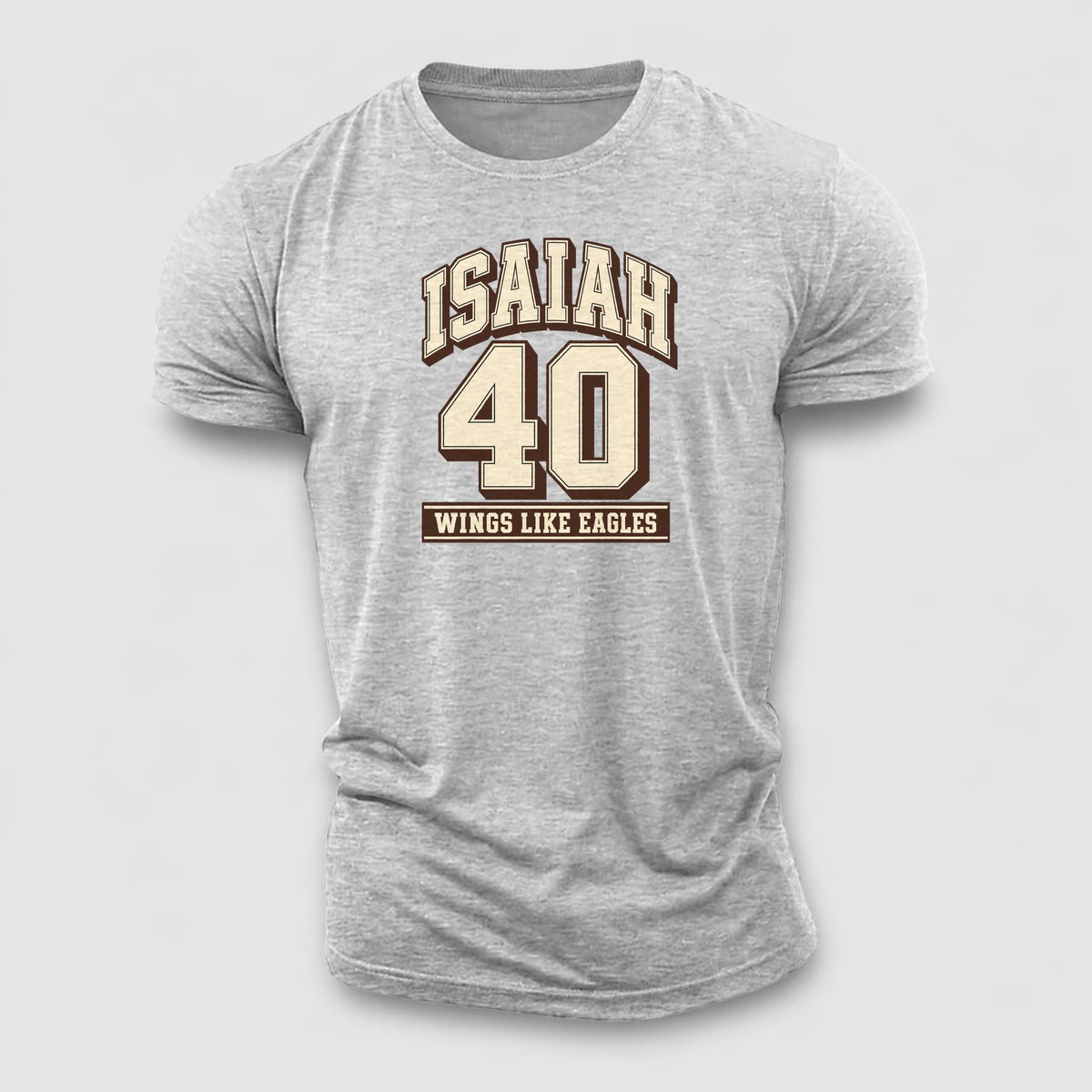 Isaiah 40 Varsity Chapel Varsity Cotton T-Shirt – Sport Grey