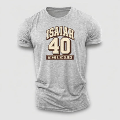 Isaiah 40 Varsity Chapel Varsity Cotton T-Shirt – Sport Grey