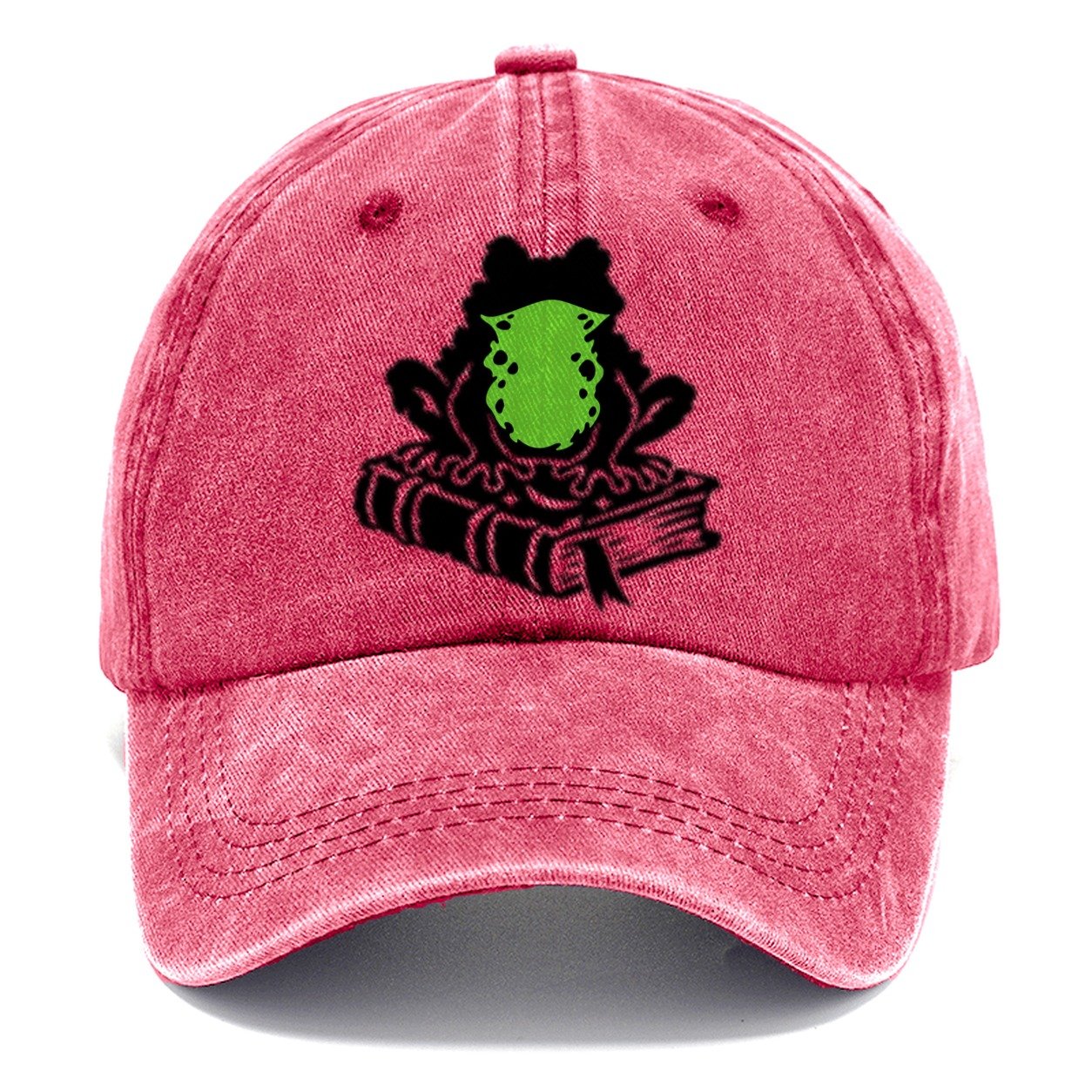 Familiar Toad On A Spellbook Witch Magic Classic Cap – Pomegranate Blush