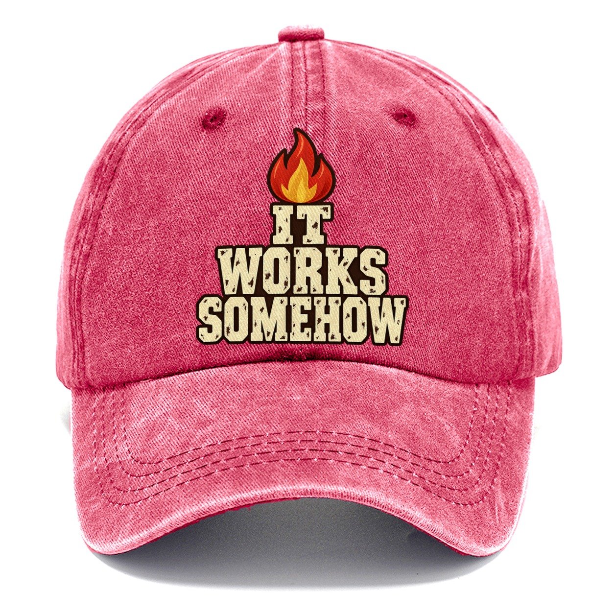 It Works Somehow Brew Day Classic Cap – Pomegranate Blush