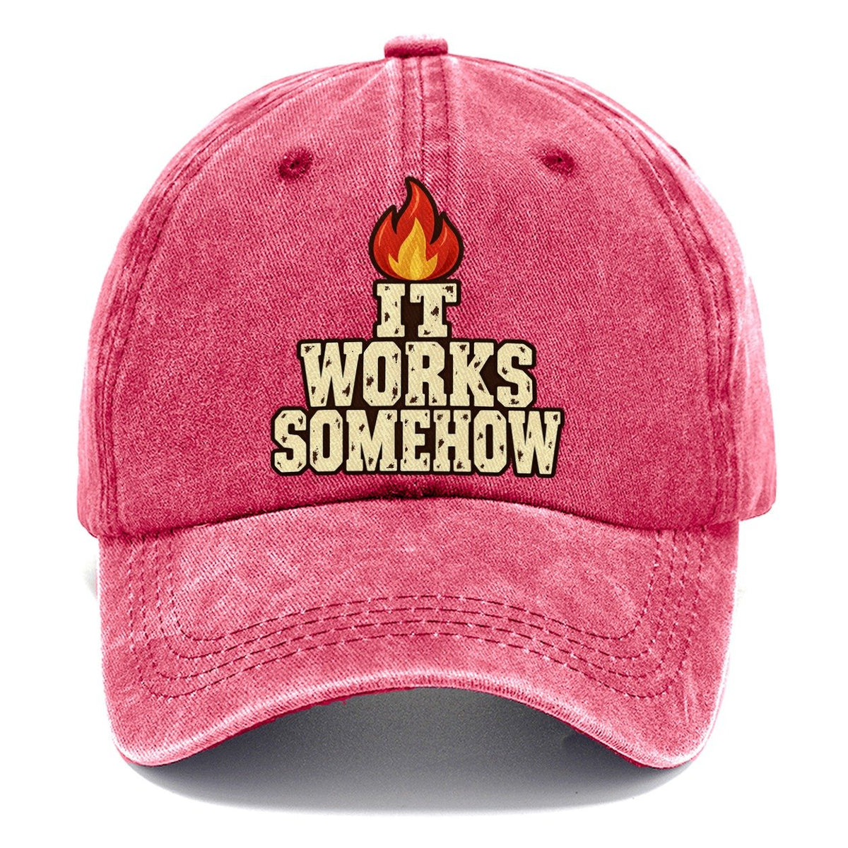 It Works Somehow Brew Day Classic Cap – Pomegranate Blush