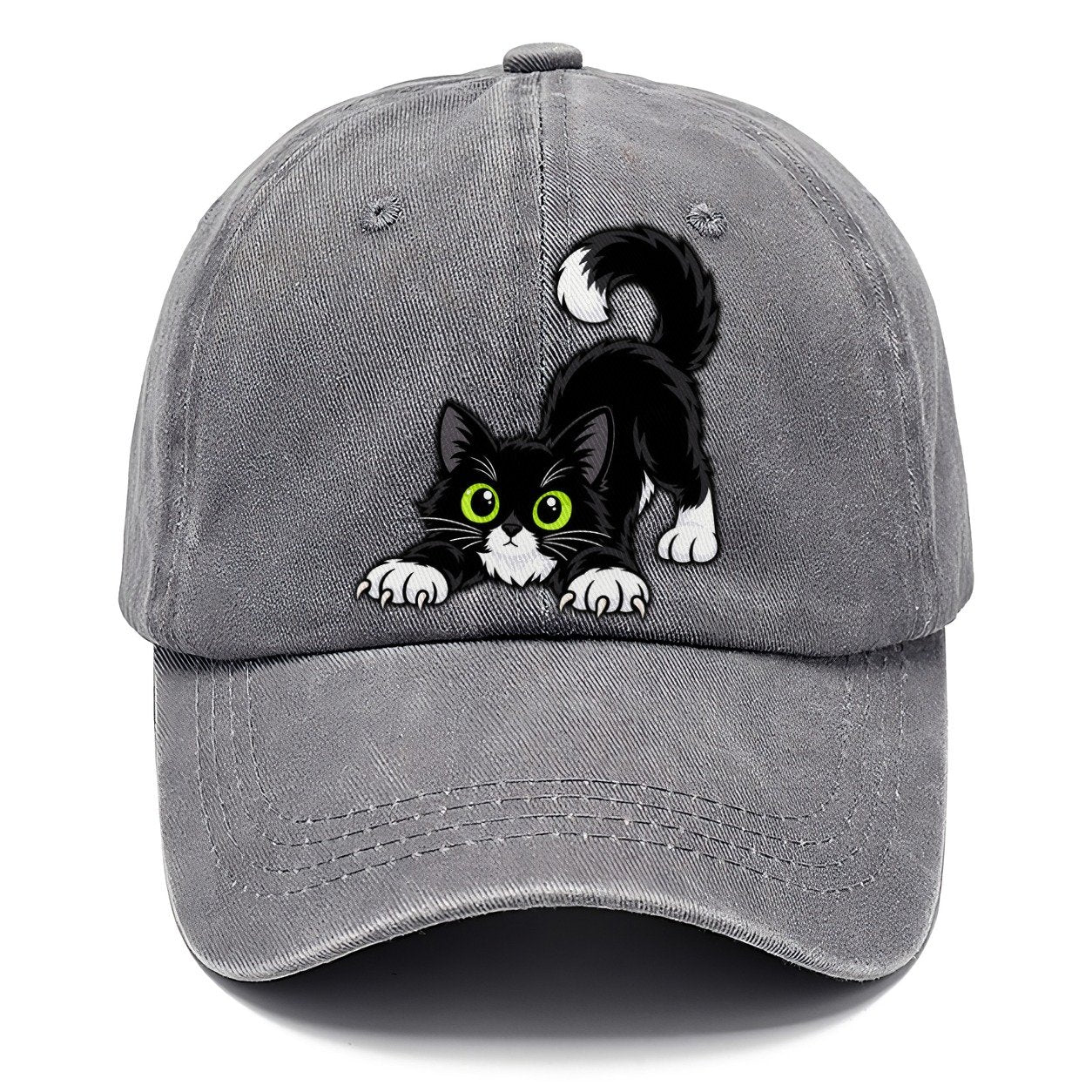 Tuxedo Cat Stretching Peeking Cats Classic Cap – Urban Haze