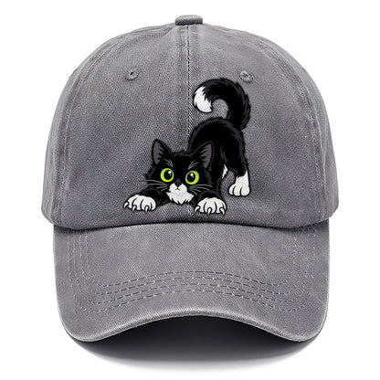 Tuxedo Cat Stretching Peeking Cats Classic Cap – Urban Haze