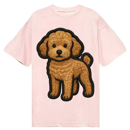 Toy Poodle Trendy Miniature Design With Thick Black Outline Classic T-shirt – Pink