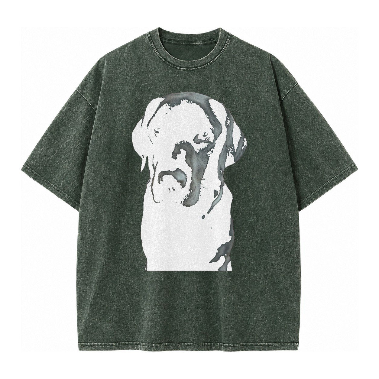 Black Labrador Vintage T-shirt – Forest Mist