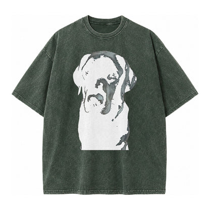 Black Labrador Vintage T-shirt – Forest Mist