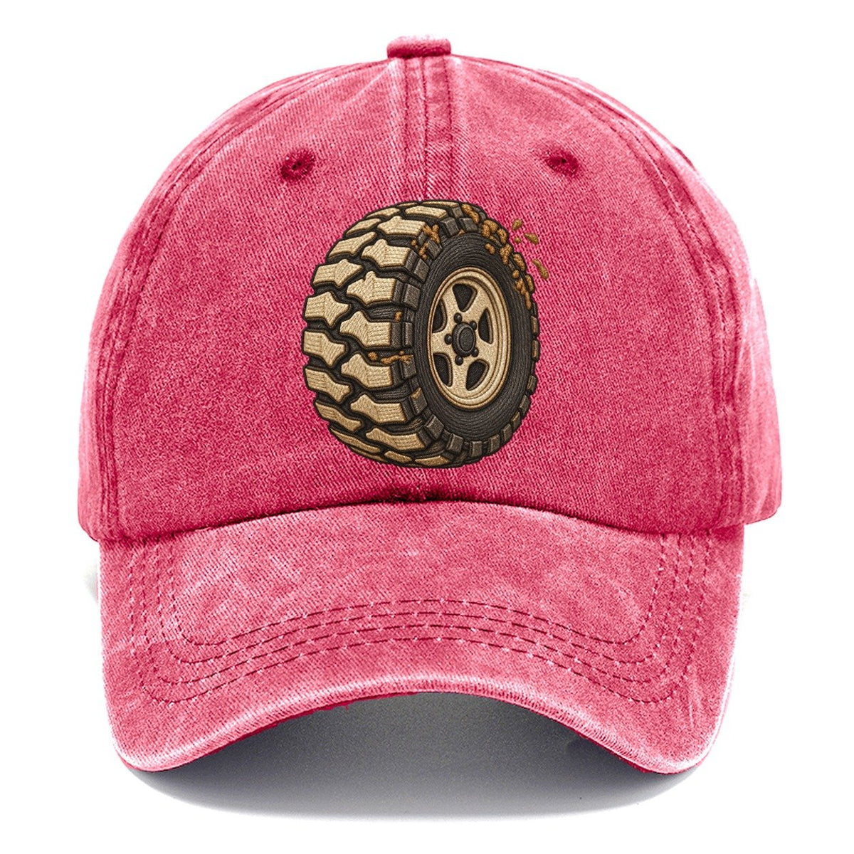 Mud Terrain Tyre Three Quarter Off Roading And Overlanding Classic Cap – Pomegranate Blush