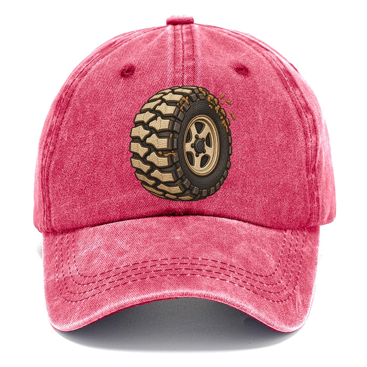 Mud Terrain Tyre Three Quarter Off Roading And Overlanding Classic Cap – Pomegranate Blush