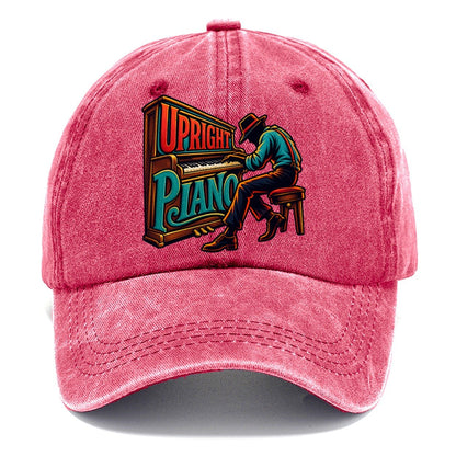 Upright Piano Wordmark Music Instruments Classic Cap – Pomegranate Blush