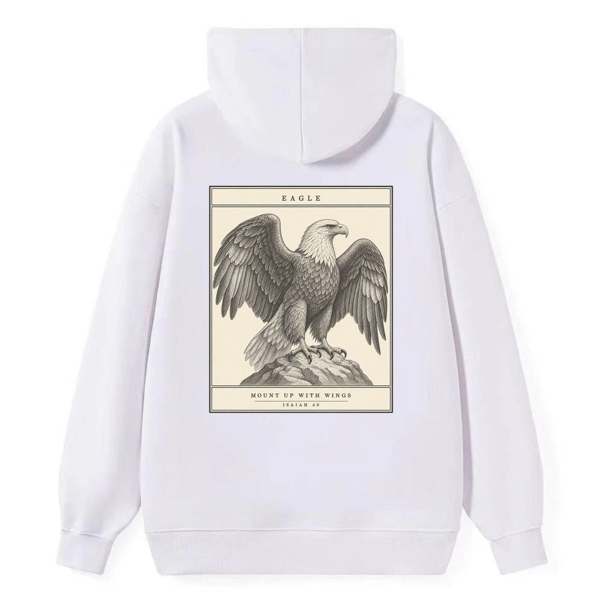 Eagle Specimen Plate Creature Canticle Classic Pullover Hoodie – White