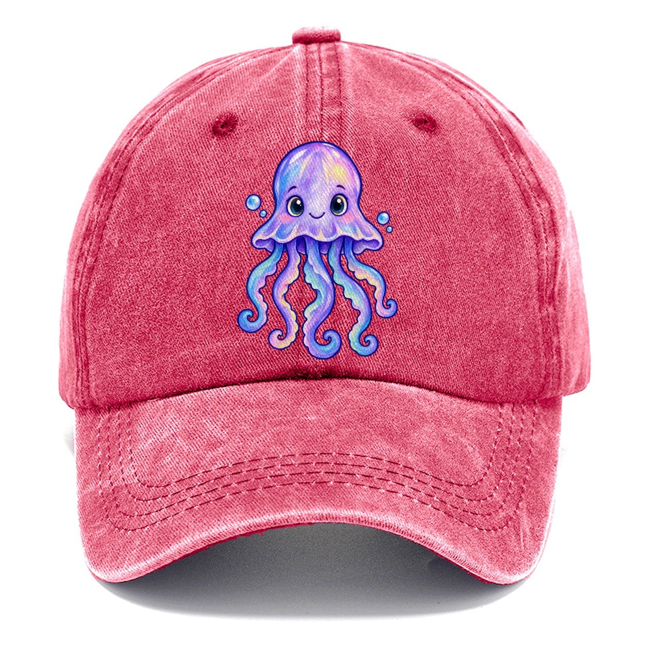 Jellyfish Front Glow Sea Sprite Classic Cap – Pomegranate Blush