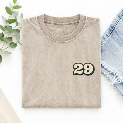Number 29 Left Chest Vintage T-shirt – Off White