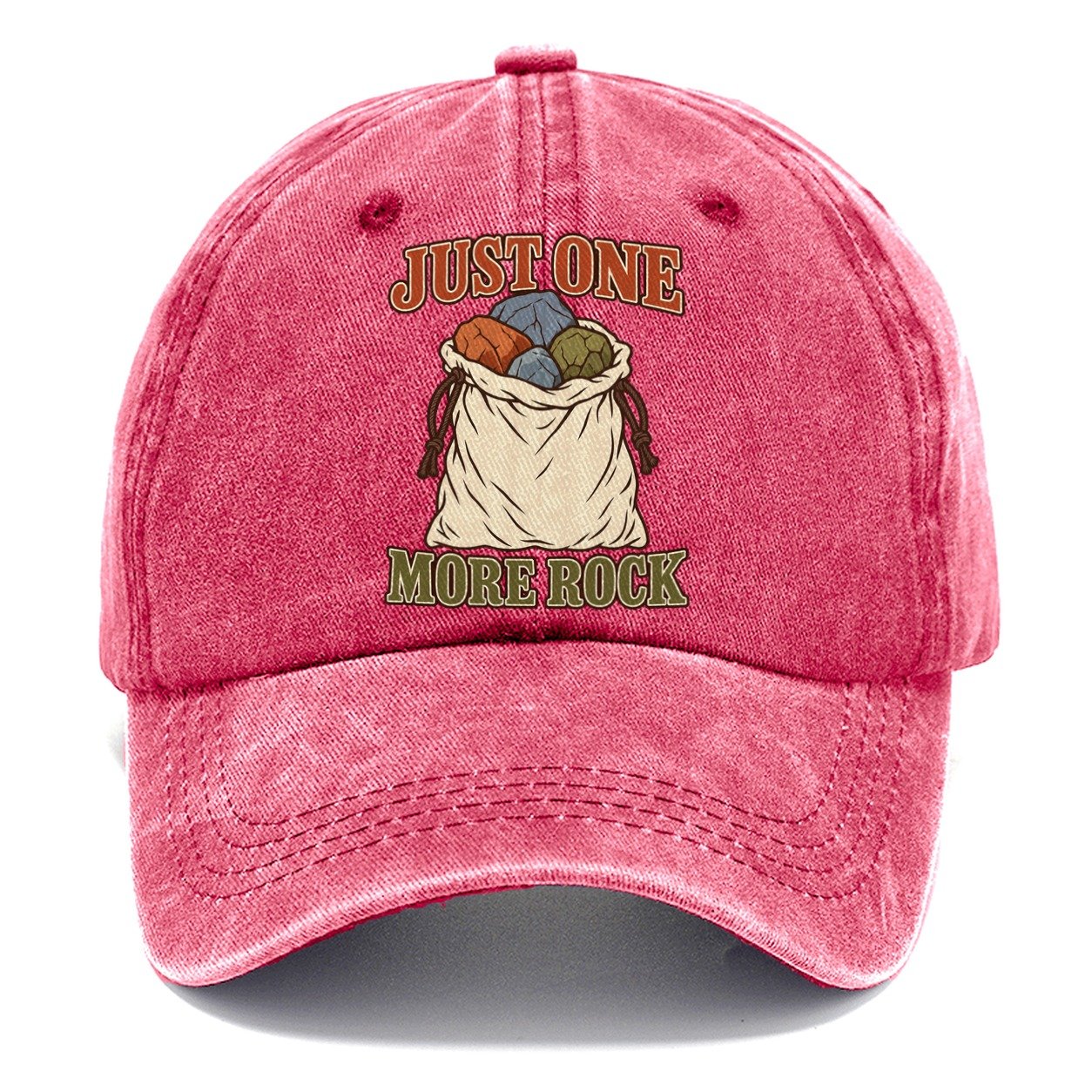 Just One More Rock Rocks And Minerals Classic Cap – Pomegranate Blush