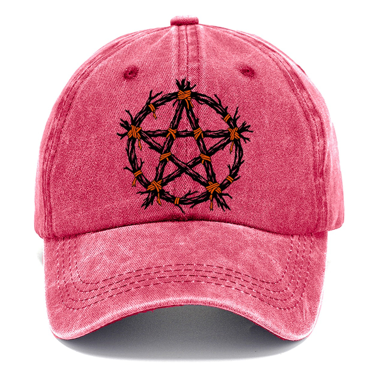 Twig Bound Pentacle Witch Magic Classic Cap – Pomegranate Blush