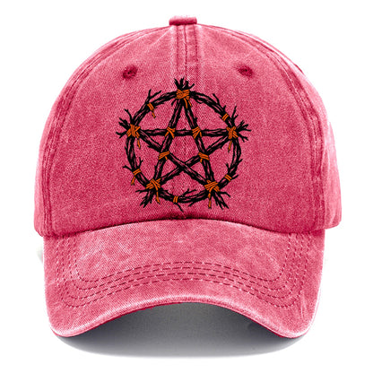 Twig Bound Pentacle Witch Magic Classic Cap – Pomegranate Blush