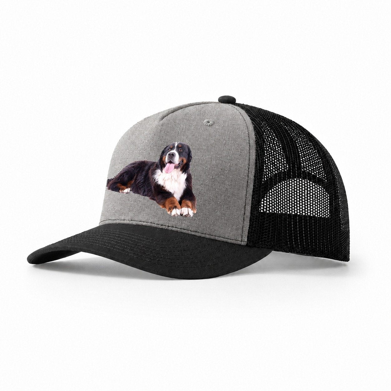 Bernese Mountain Dog Trucker Hat – Grey-Black