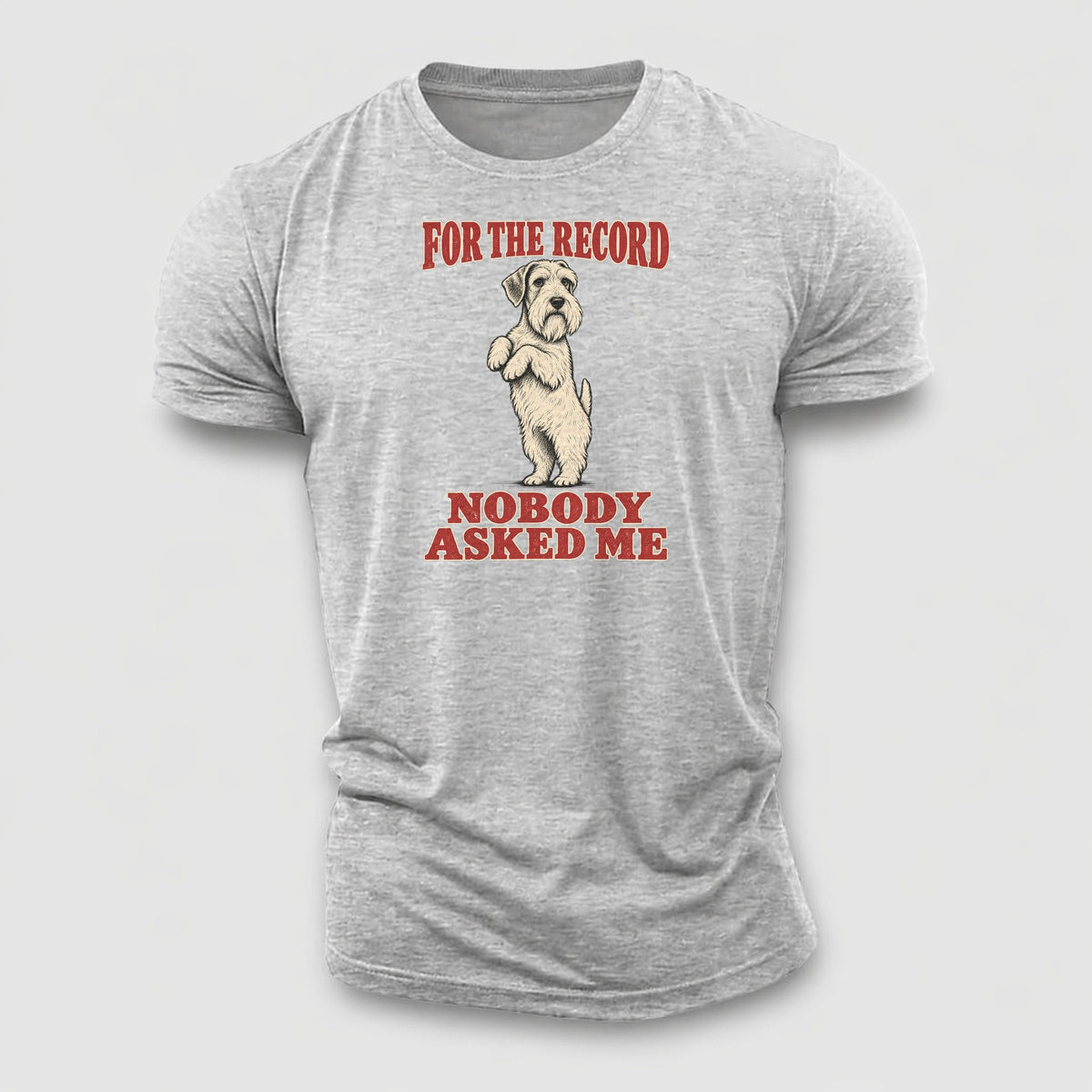 Sealyham Terrier Dog Declarations Cotton T-Shirt – Sport Grey