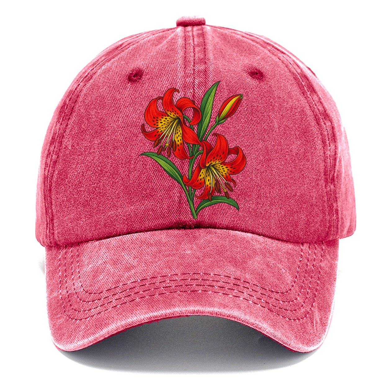Saskatchewan Western Red Lily Canada Cultural Icons Classic Cap – Pomegranate Blush