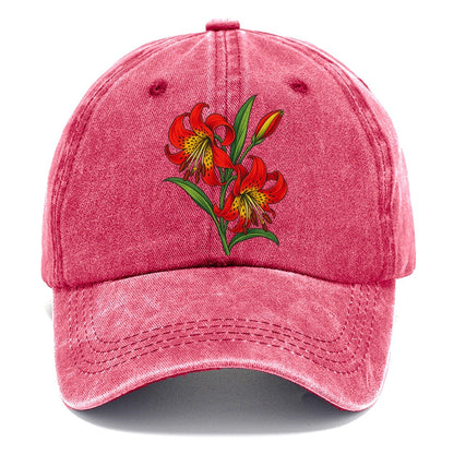 Saskatchewan Western Red Lily Canada Cultural Icons Classic Cap – Pomegranate Blush