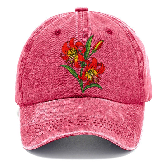 Saskatchewan Western Red Lily Canada Cultural Icons Classic Cap – Pomegranate Blush