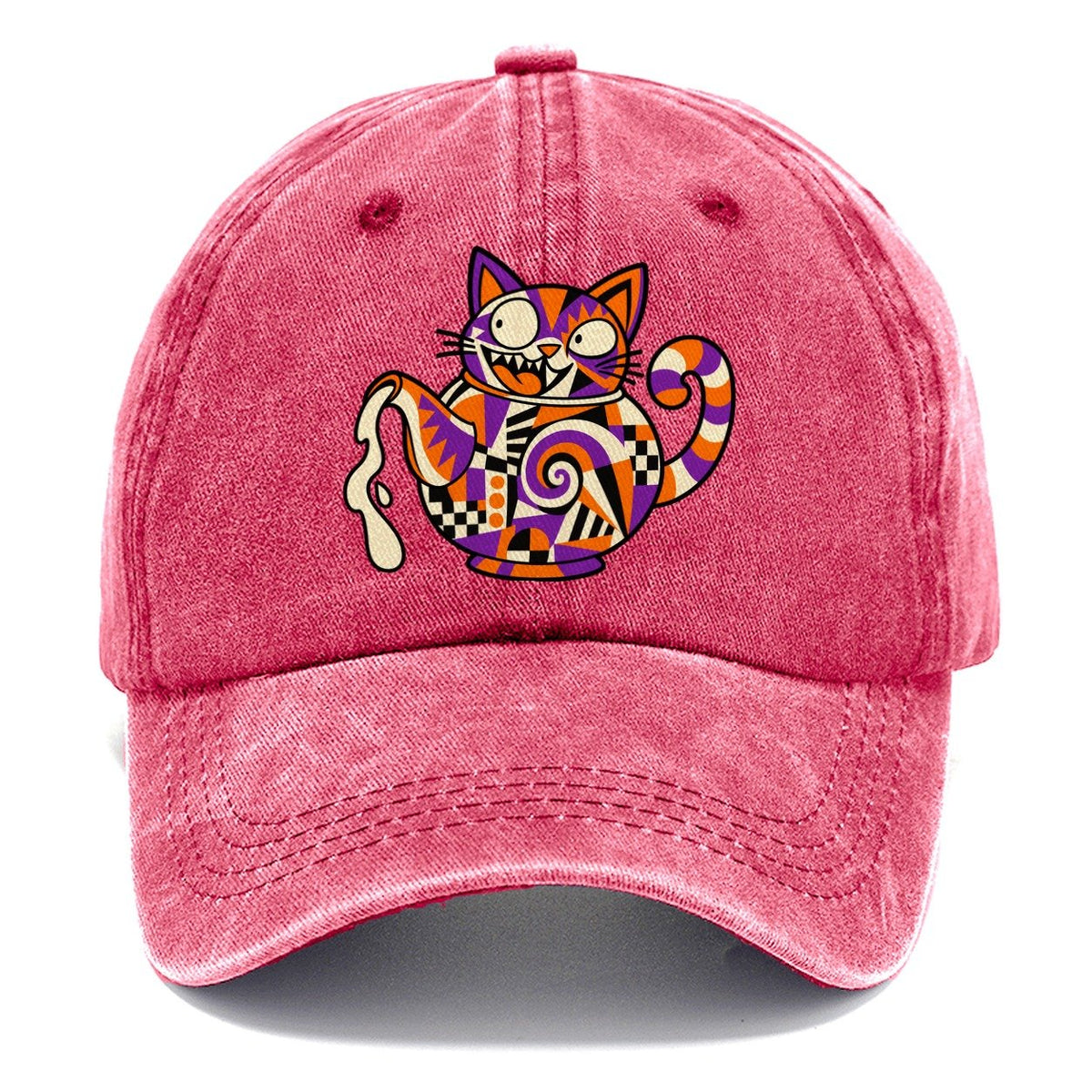 Cat Head Teapot Crazy Styles Classic Cap – Pomegranate Blush
