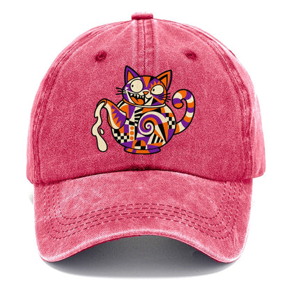 Cat Head Teapot Crazy Styles Classic Cap – Pomegranate Blush