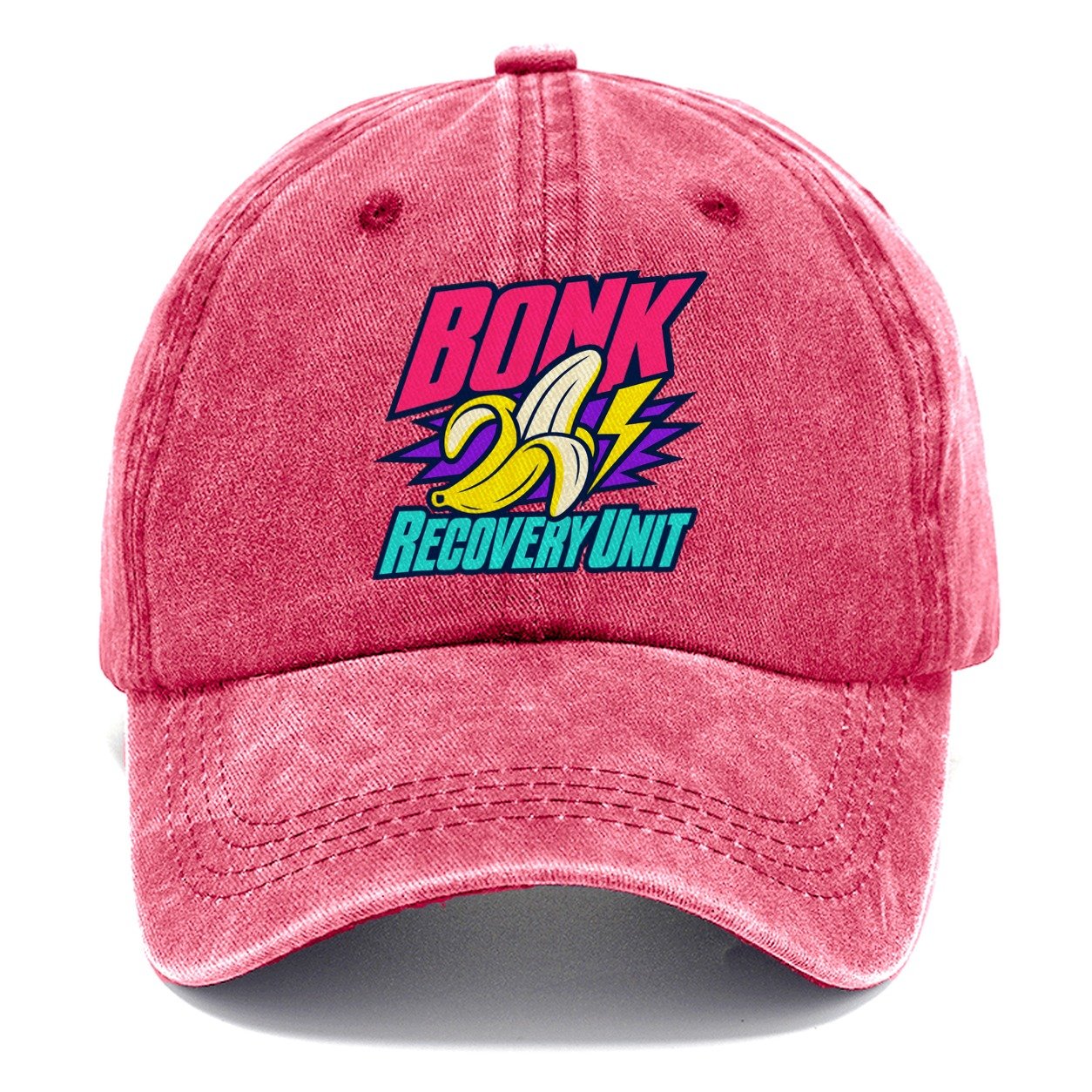 Bonk Recovery Unit 90S Running Clubs Classic Cap – Pomegranate Blush