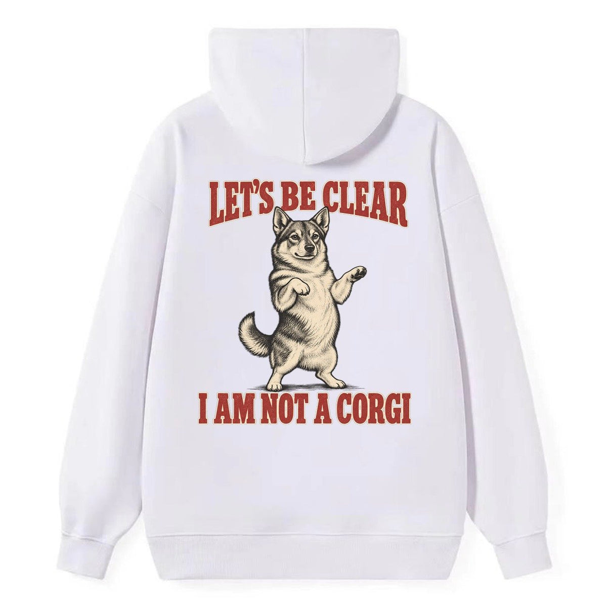 Swedish Vallhund Dog Declarations Classic Pullover Hoodie – White