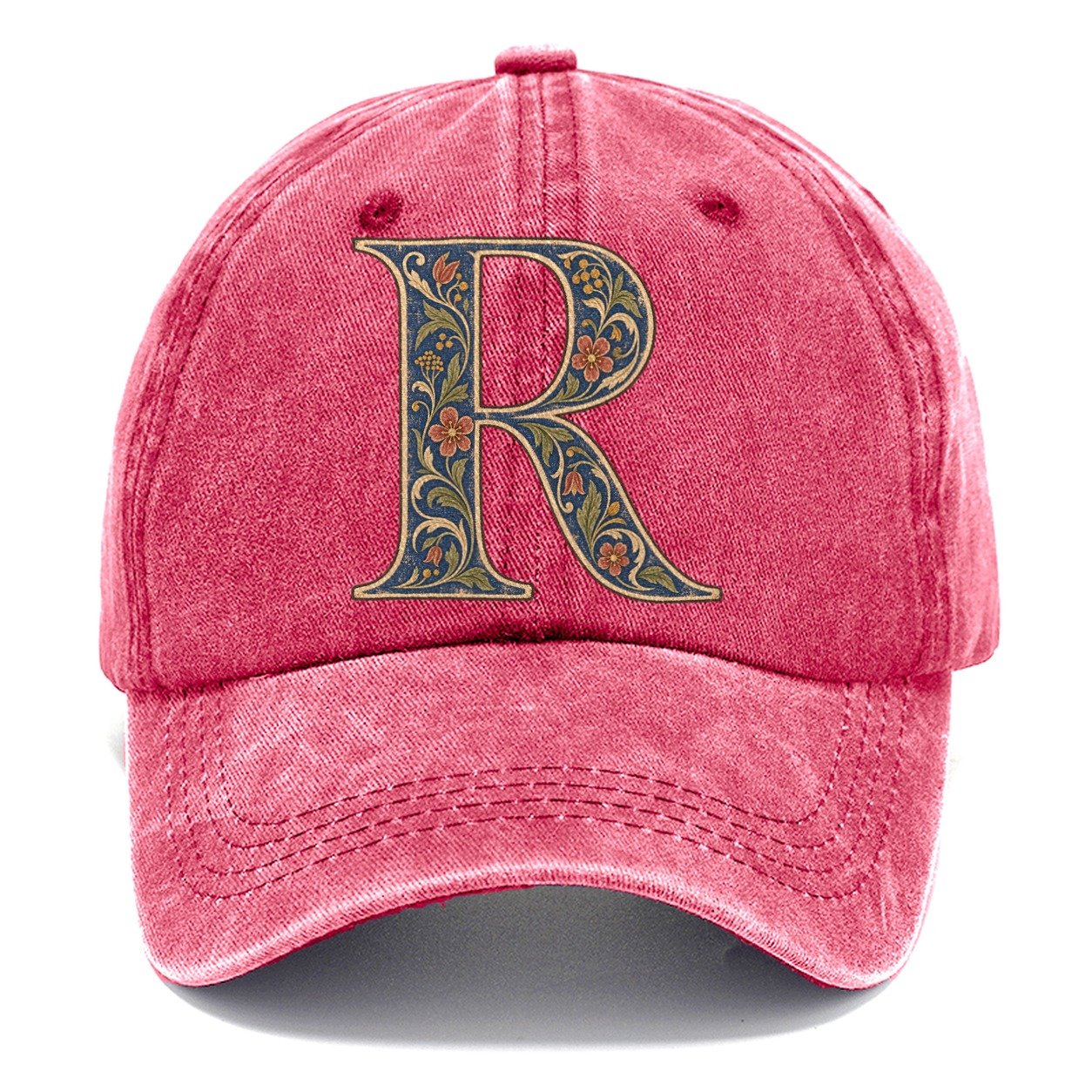 Wildflower R Monogram Classic Cap – Pomegranate Blush