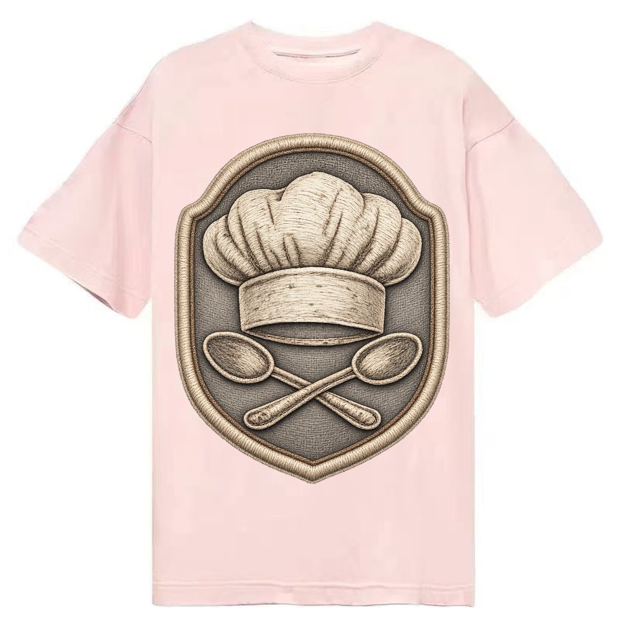 Cooking Chef Hat Toque Blanche With Crossed Spoons In Classic T-shirt – Pink