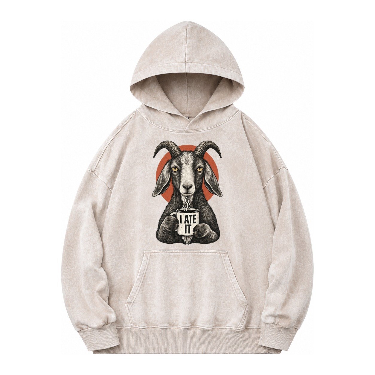Goat Mug Truths Vintage Washed Hoodie – Off White