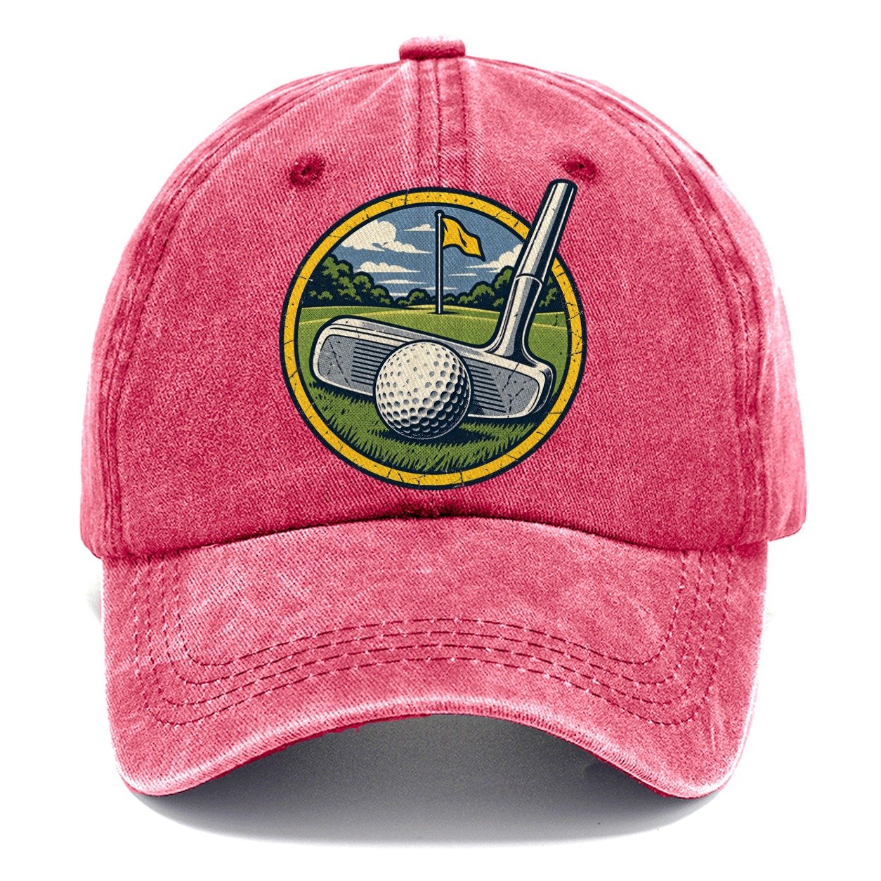 Putter And Ball Circle Golf Life Classic Cap – Pomegranate Blush