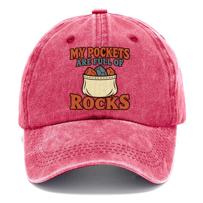 Overfilled Rock Pockets Rocks And Minerals Classic Cap – Pomegranate Blush